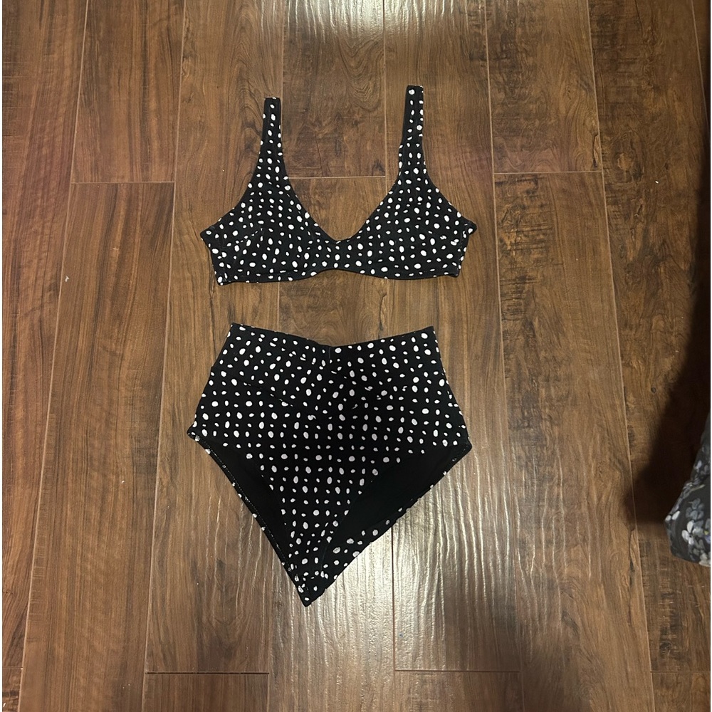 Aerie Black and White (High-Waisted) Bikini